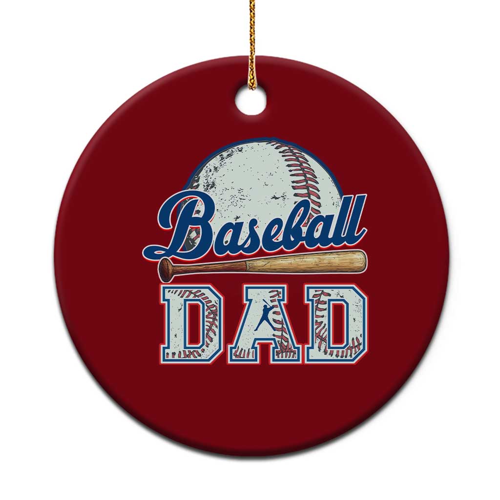 Baseball Dad Ceramic Ornament Baseball Sport Lovers For Father's Day TS02 1pc Red Print Your Wear