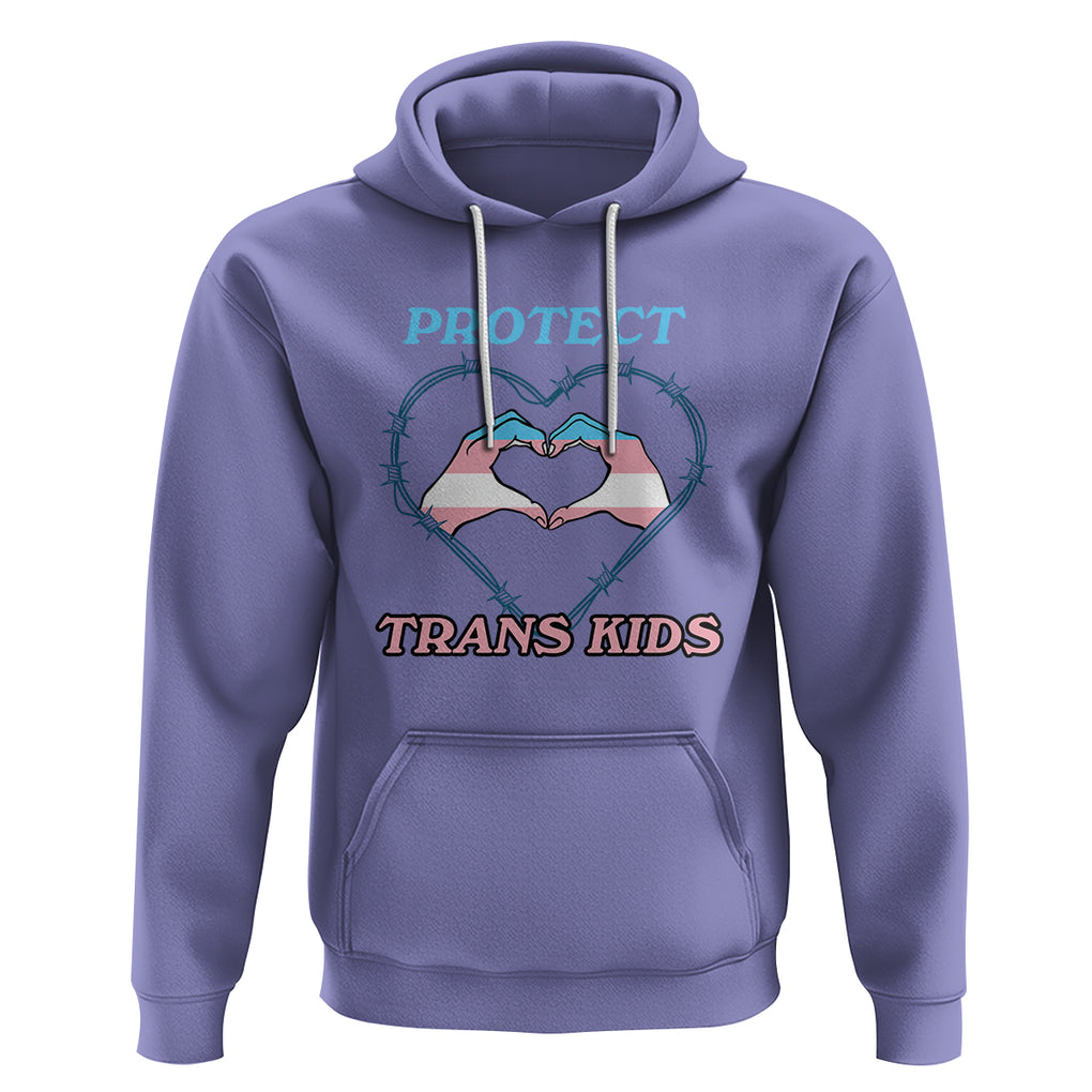 Protect Trans Kids Hoodie LGBT Support LGBT Pride Flag Heart Sign TS02 Violet Printyourwear