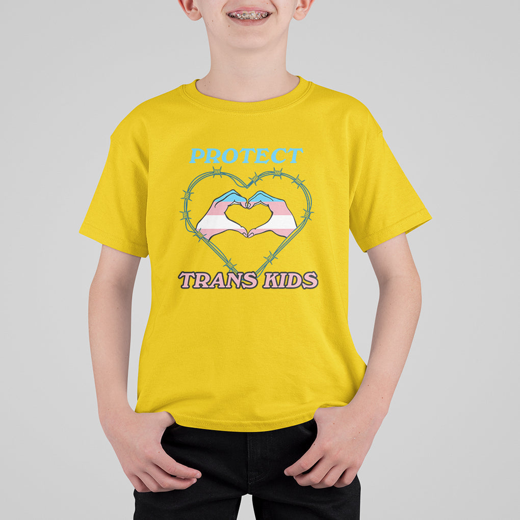Protect Trans Kids T Shirt For Kid LGBT Support LGBT Pride Flag Heart Sign TS02 Daisy Printyourwear