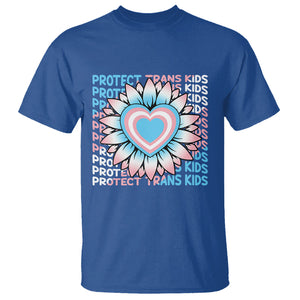 Protect Trans Kids T Shirt Transgender Support LGBT Pride Flag Sunflower TS02 Royal Blue Printyourwear