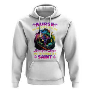 Nurse Appreciation Hoodie Nurse Has An Eye Of A Detective Heart Of An Angel And The Patience Of A Saint Nurse Gifts for Nurse Week TS02 White Print Your Wear