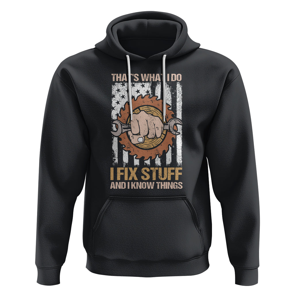 Handyman Hoodie Ask Grandpa Anything Funny Fathers Day Tee TS02 Black Printyourwear