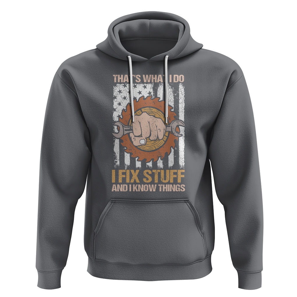 Handyman Hoodie Ask Grandpa Anything Funny Fathers Day Tee TS02 Charcoal Printyourwear
