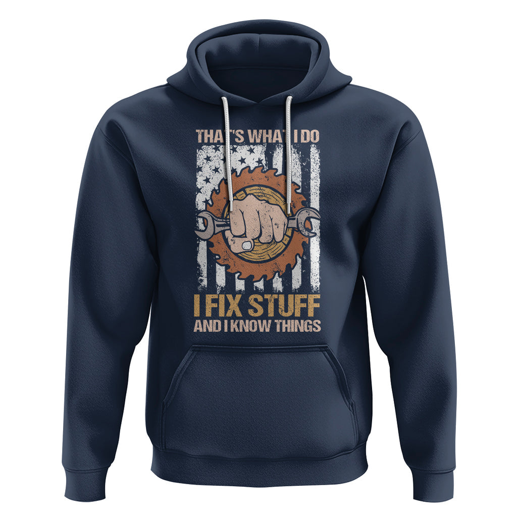 Handyman Hoodie Ask Grandpa Anything Funny Fathers Day Tee TS02 Navy Printyourwear