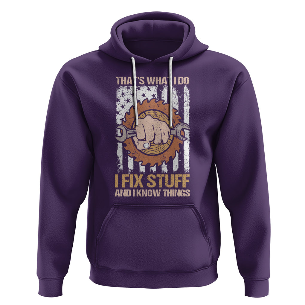 Handyman Hoodie Ask Grandpa Anything Funny Fathers Day Tee TS02 Purple Printyourwear