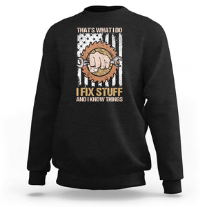 Handyman Sweatshirt Ask Grandpa Anything Funny Fathers Day Tee TS02 Black Printyourwear
