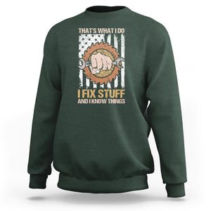 Handyman Sweatshirt Ask Grandpa Anything Funny Fathers Day Tee TS02 Dark Forest Green Printyourwear