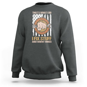 Handyman Sweatshirt Ask Grandpa Anything Funny Fathers Day Tee TS02 Dark Heather Printyourwear
