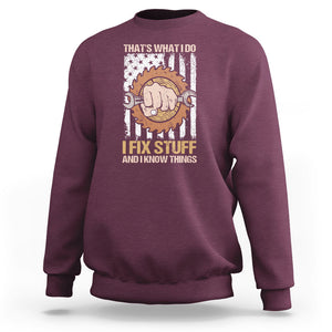 Handyman Sweatshirt Ask Grandpa Anything Funny Fathers Day Tee TS02 Maroon Printyourwear