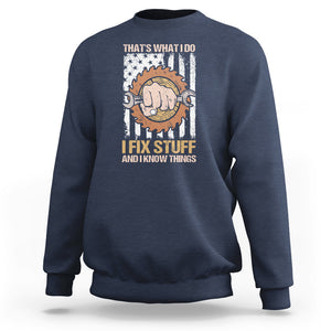 Handyman Sweatshirt Ask Grandpa Anything Funny Fathers Day Tee TS02 Navy Printyourwear