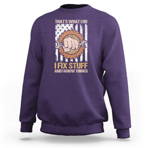 Handyman Sweatshirt Ask Grandpa Anything Funny Fathers Day Tee TS02 Purple Printyourwear
