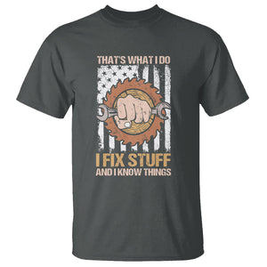 Handyman T Shirt Ask Grandpa Anything Funny Fathers Day Tee TS02 Dark Heather Printyourwear