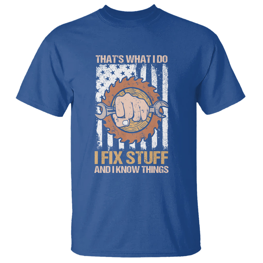 Handyman T Shirt Ask Grandpa Anything Funny Fathers Day Tee TS02 Royal Blue Printyourwear