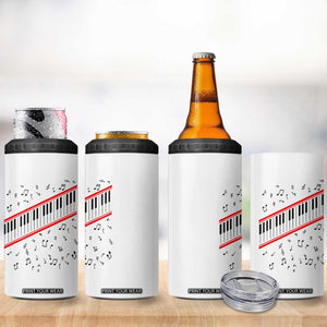 Piano Keyboard Graphic 4 in 1 Can Cooler Tumbler Musical Notes Alignment Pianist TS02 Print Your Wear