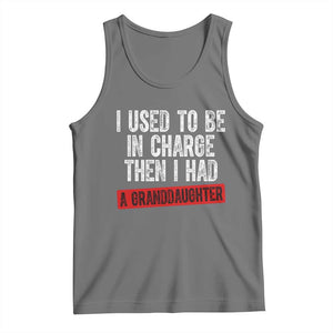Funny Grandpas Girls Quote Classic Graphic Tank Top I Used To Be In Charge Then I Had A Granddaughter TS02 Black Heather Print Your Wear