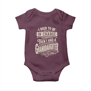 Vintage Style Western Funny Grandpas Girls Baby Onesie I Used To Be In Charge Then I Had A Granddaughter Retro Look