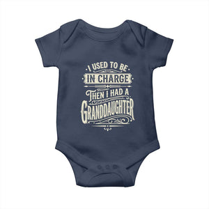 Vintage Style Western Funny Grandpas Girls Baby Onesie I Used To Be In Charge Then I Had A Granddaughter Retro Look