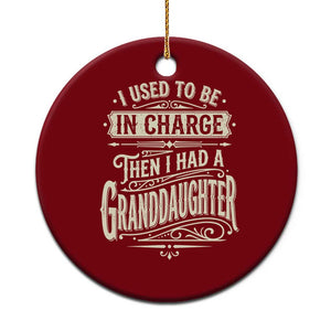 Vintage Style Western Funny Grandpas Girls Ceramic Ornament I Used To Be In Charge Then I Had A Granddaughter Retro Look TS02 1pc Red Print Your Wear
