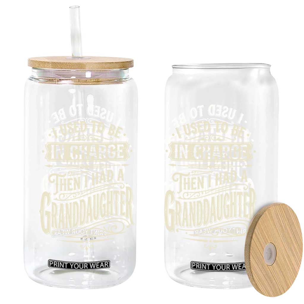 Vintage Style Western Funny Grandpas Girls Glass Can I Used To Be In Charge Then I Had A Granddaughter Retro Look TS02 Print Your Wear