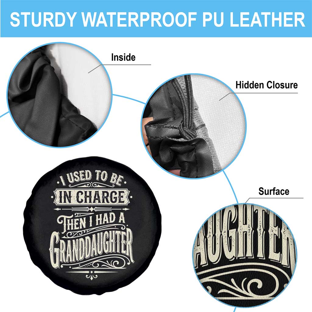 Vintage Style Western Funny Grandpas Girls Spare Tire Cover I Used To Be In Charge Then I Had A Granddaughter Retro Look TS02 Print Your Wear