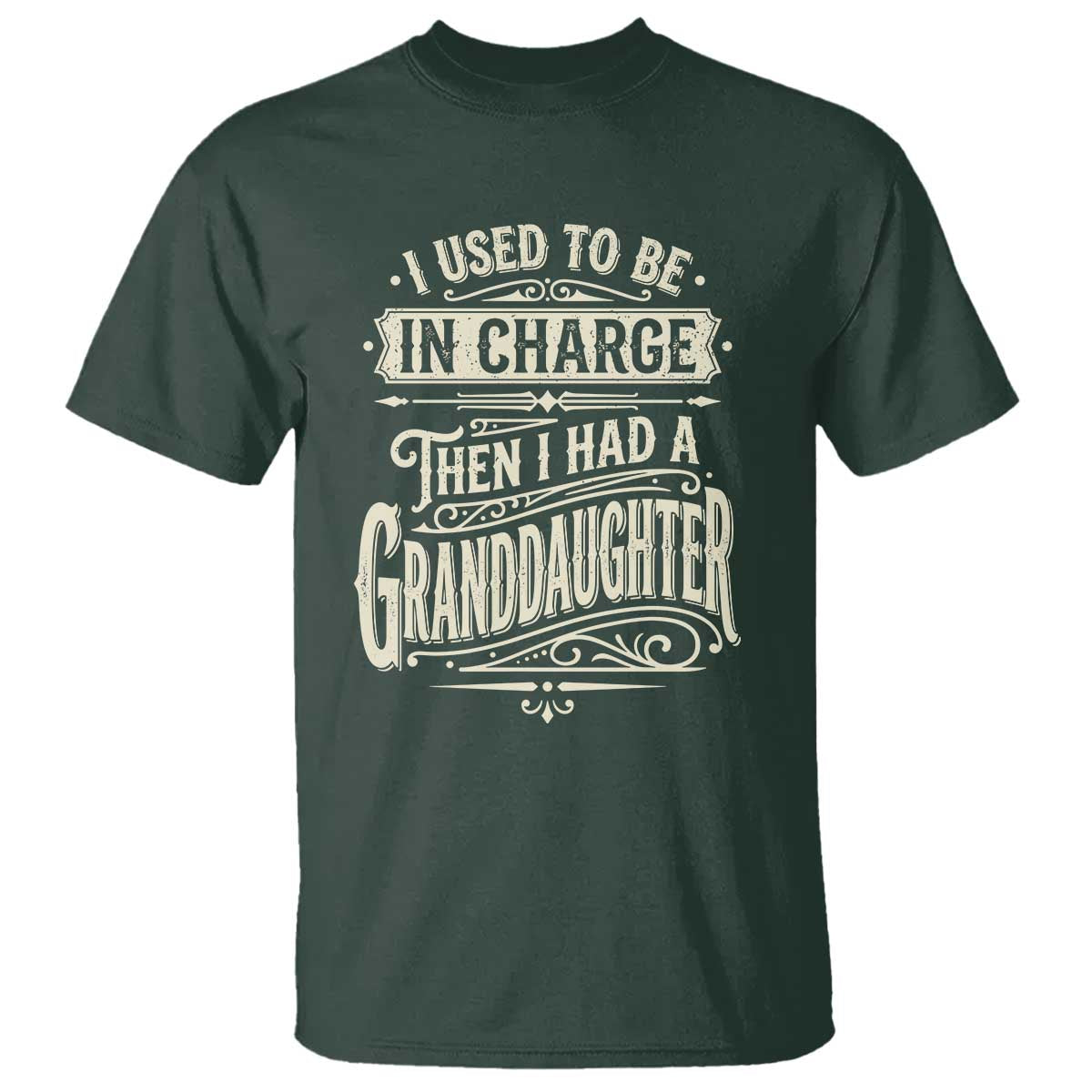 Vintage Style Western Funny Grandpas Girls T Shirt I Used To Be In Charge Then I Had A Granddaughter Retro Look