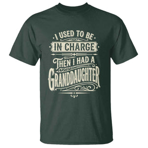 Vintage Style Western Funny Grandpas Girls T Shirt I Used To Be In Charge Then I Had A Granddaughter Retro Look