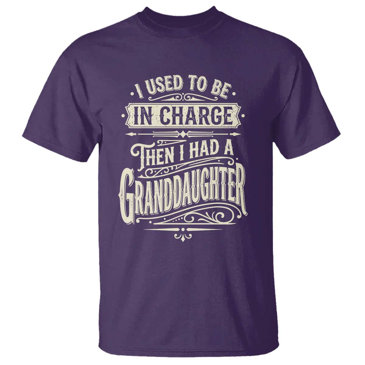 Vintage Style Western Funny Grandpas Girls T Shirt I Used To Be In Charge Then I Had A Granddaughter Retro Look