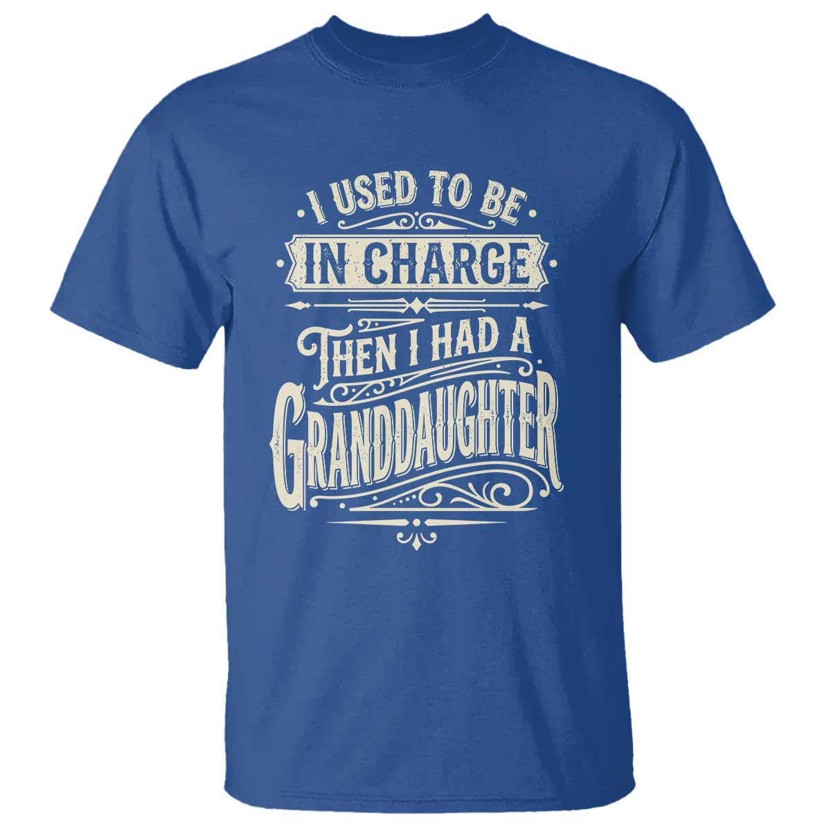 Vintage Style Western Funny Grandpas Girls T Shirt I Used To Be In Charge Then I Had A Granddaughter Retro Look