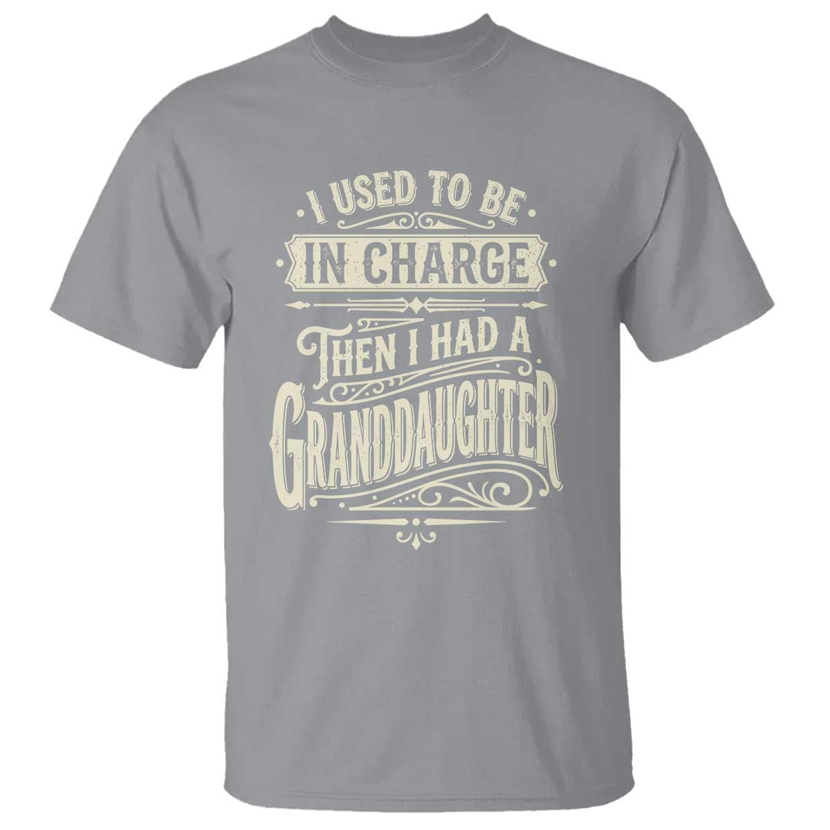 Vintage Style Western Funny Grandpas Girls T Shirt I Used To Be In Charge Then I Had A Granddaughter Retro Look