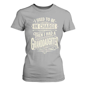 Vintage Style Western Funny Grandpas Girls T Shirt For Women I Used To Be In Charge Then I Had A Granddaughter Retro Look