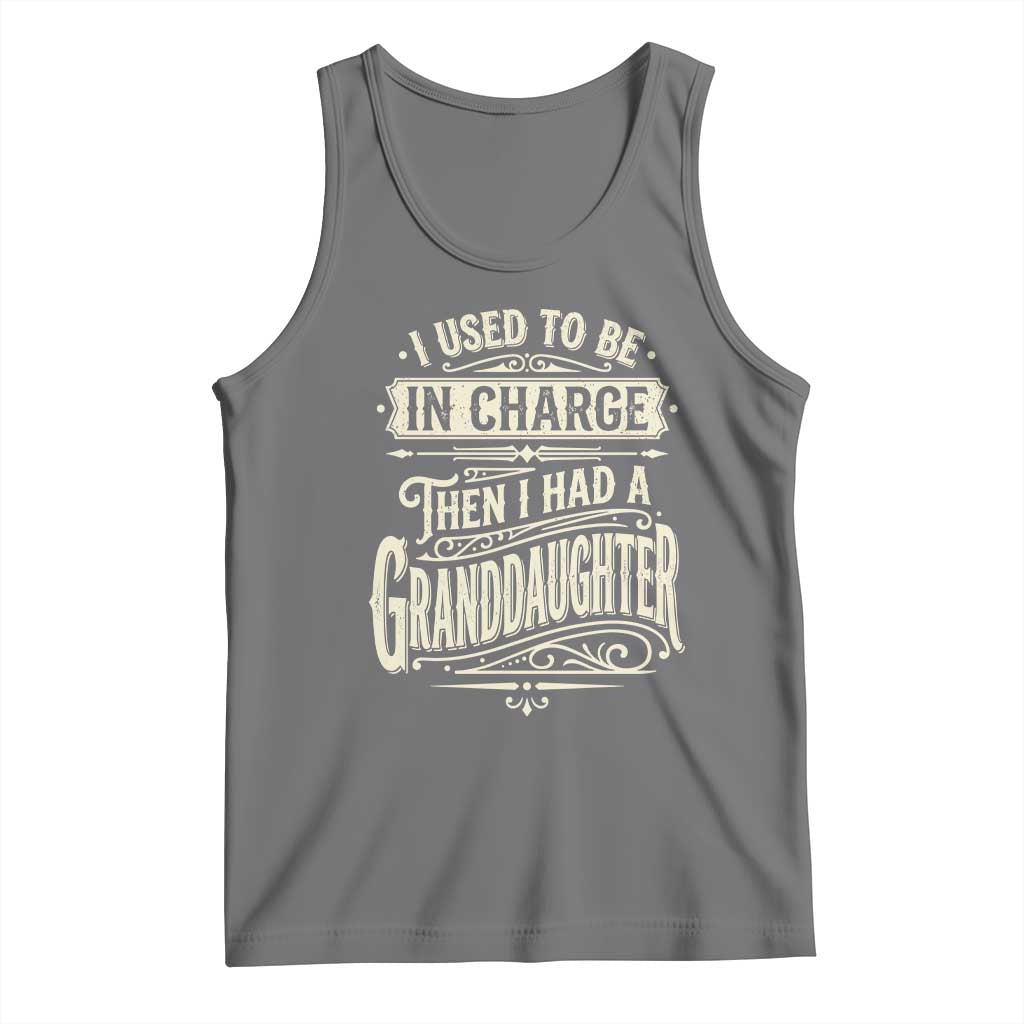 Vintage Style Western Funny Grandpas Girls Tank Top I Used To Be In Charge Then I Had A Granddaughter Retro Look TS02 Black Heather Print Your Wear