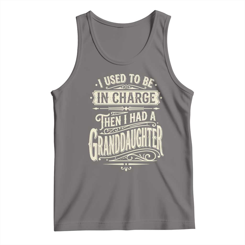 Vintage Style Western Funny Grandpas Girls Tank Top I Used To Be In Charge Then I Had A Granddaughter Retro Look TS02 Deep Heather Print Your Wear