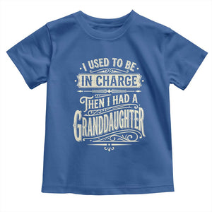 Vintage Style Western Funny Grandpas Girls Toddler T Shirt I Used To Be In Charge Then I Had A Granddaughter Retro Look TS02 Royal Blue Print Your Wear