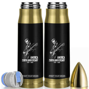 America 250th Anniversary Abraham Lincoln Rock Star Bullet Tumbler Funny Electric Guitar Player 1776 to 2026 Semiquincentennial TS02 Black Print Your Wear