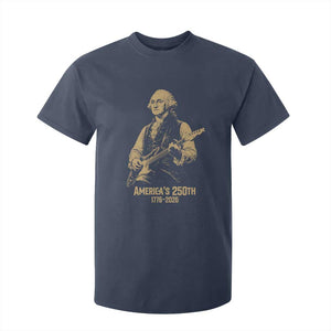America's 250th George Washington Rock Star T Shirt For Kid Funny Electric Guitar Player Vintage 1776 to 2026 Semiquincentennial TS02 Navy Print Your Wear
