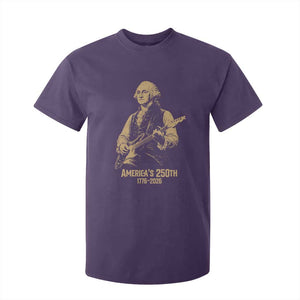 America's 250th George Washington Rock Star T Shirt For Kid Funny Electric Guitar Player Vintage 1776 to 2026 Semiquincentennial TS02 Purple Print Your Wear