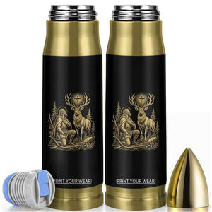 Saint Hubert Patron Saint of Hunters Vintage Woodcut Bullet Tumbler Catholic Faith and Hunting Heritage Gift