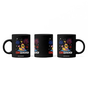Firequacker Funny Patriotic Rubber Duck Coffee Mug Cool American Flag Sunglasses and Stars Swim Ring Summer Fireworks TS02 Print Your Wear