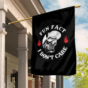 Fun Fact I Dont Care Skull Garden Flag Edgy Sarcastic Attitude TS02 Print Your Wear