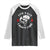 Fun Fact I Dont Care Skull Raglan Shirt Edgy Sarcastic Attitude TS02 Black White Print Your Wear
