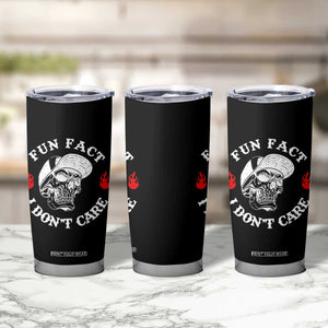 Fun Fact I Dont Care Skull Tumbler Cup Edgy Sarcastic Attitude TS02 Print Your Wear