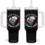 Fun Fact I Dont Care Skull Tumbler With Handle Edgy Sarcastic Attitude TS02 One Size: 40 oz Black Print Your Wear