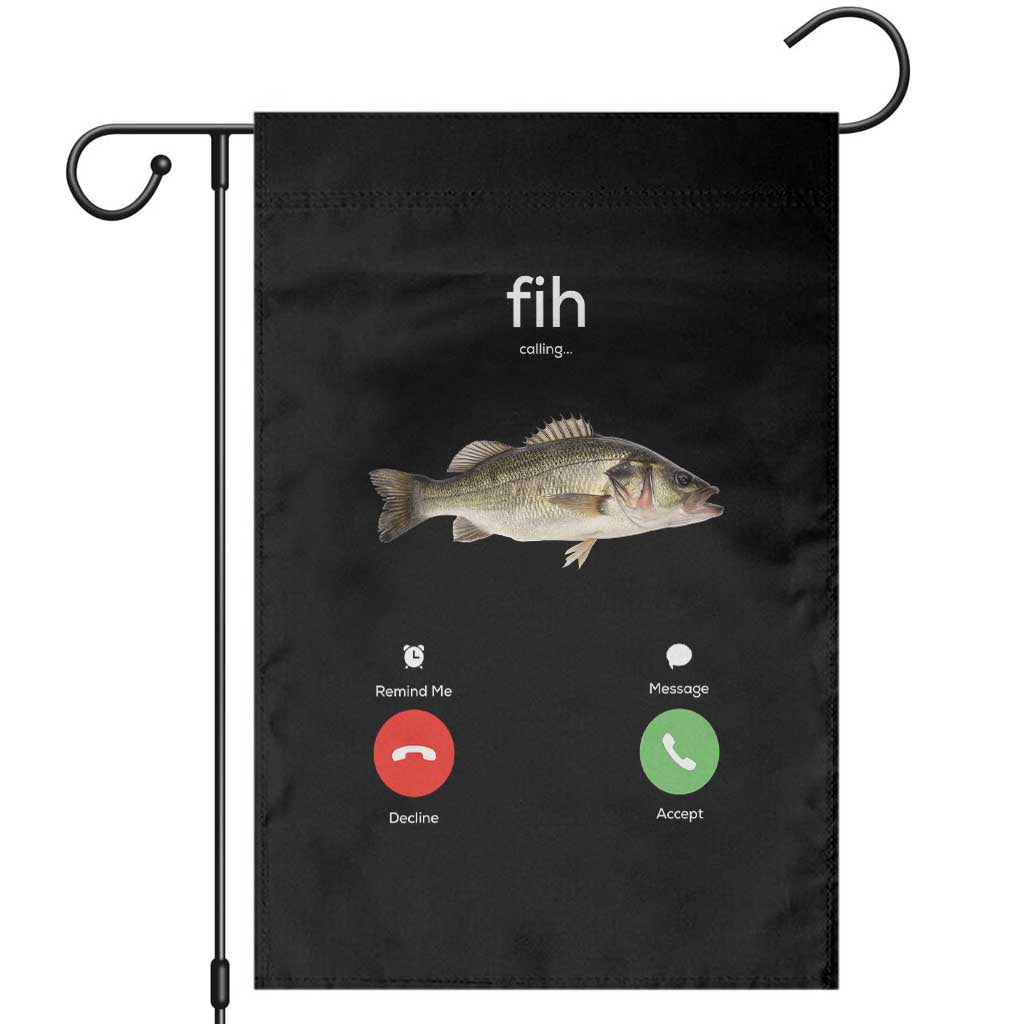 Fih Calling Funny Fish Garden Flag Fishing Lover Hilarious Phone Call Parody TS02 Black Print Your Wear