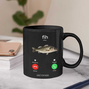 Fih Calling Funny Fish Coffee Mug Fishing Lover Hilarious Phone Call Parody TS02 Print Your Wear
