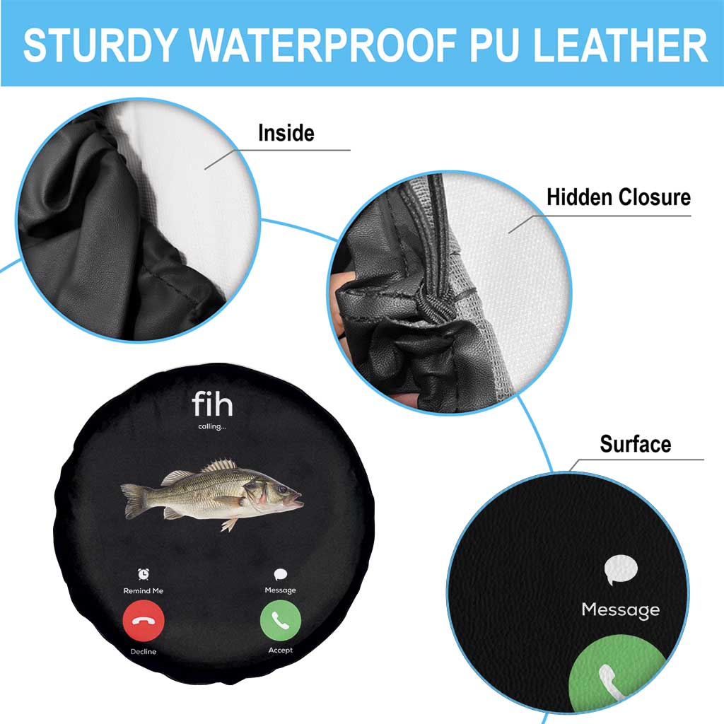 Fih Calling Funny Fish Spare Tire Cover Fishing Lover Hilarious Phone Call Parody TS02 Print Your Wear