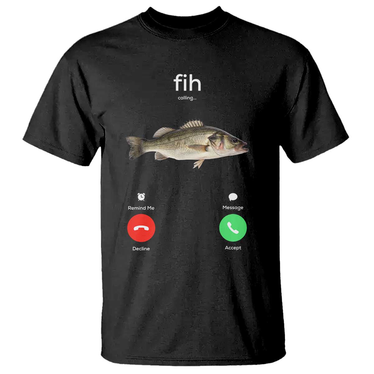 Fih Calling Funny Fish T Shirt Fishing Lover Hilarious Phone Call Parody TS02 Black Print Your Wear