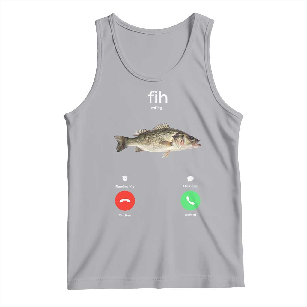 Fih Calling Funny Fish Tank Top Fishing Lover Hilarious Phone Call Parody TS02 Athletic Heather Print Your Wear