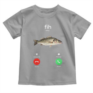 Fih Calling Funny Fish Toddler T Shirt Fishing Lover Hilarious Phone Call Parody TS02 Sport Gray Print Your Wear