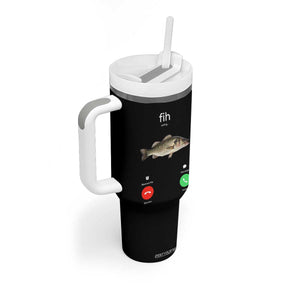 Fih Calling Funny Fish Tumbler With Handle Fishing Lover Hilarious Phone Call Parody TS02 Print Your Wear