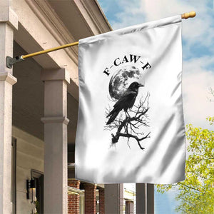 Funny Crow F Caw F Garden Flag Gothic Raven and Moon TS02 Print Your Wear